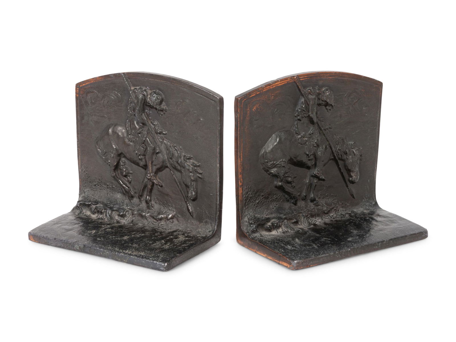 End of the Trail Bronze Bookends (1 of 4)