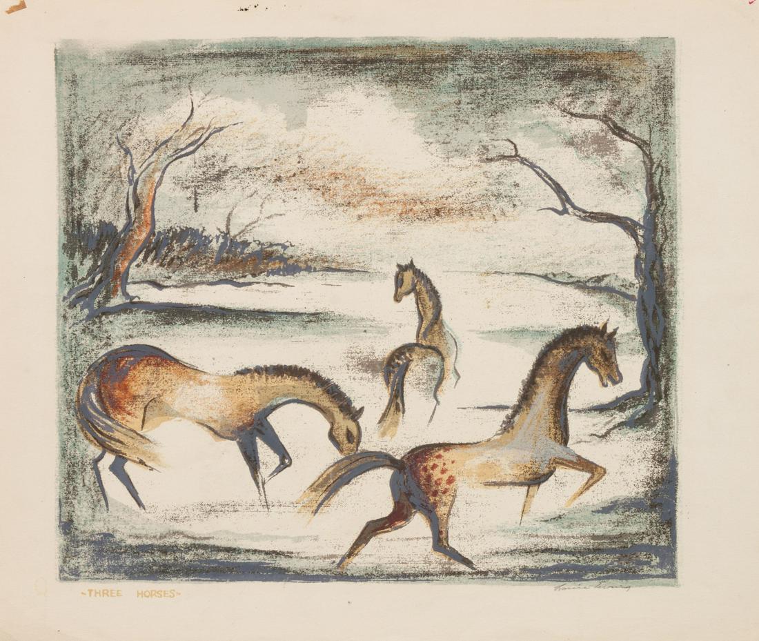 Louie Ewing (American, 1908-1983) Five Works: Three (1 of 11)