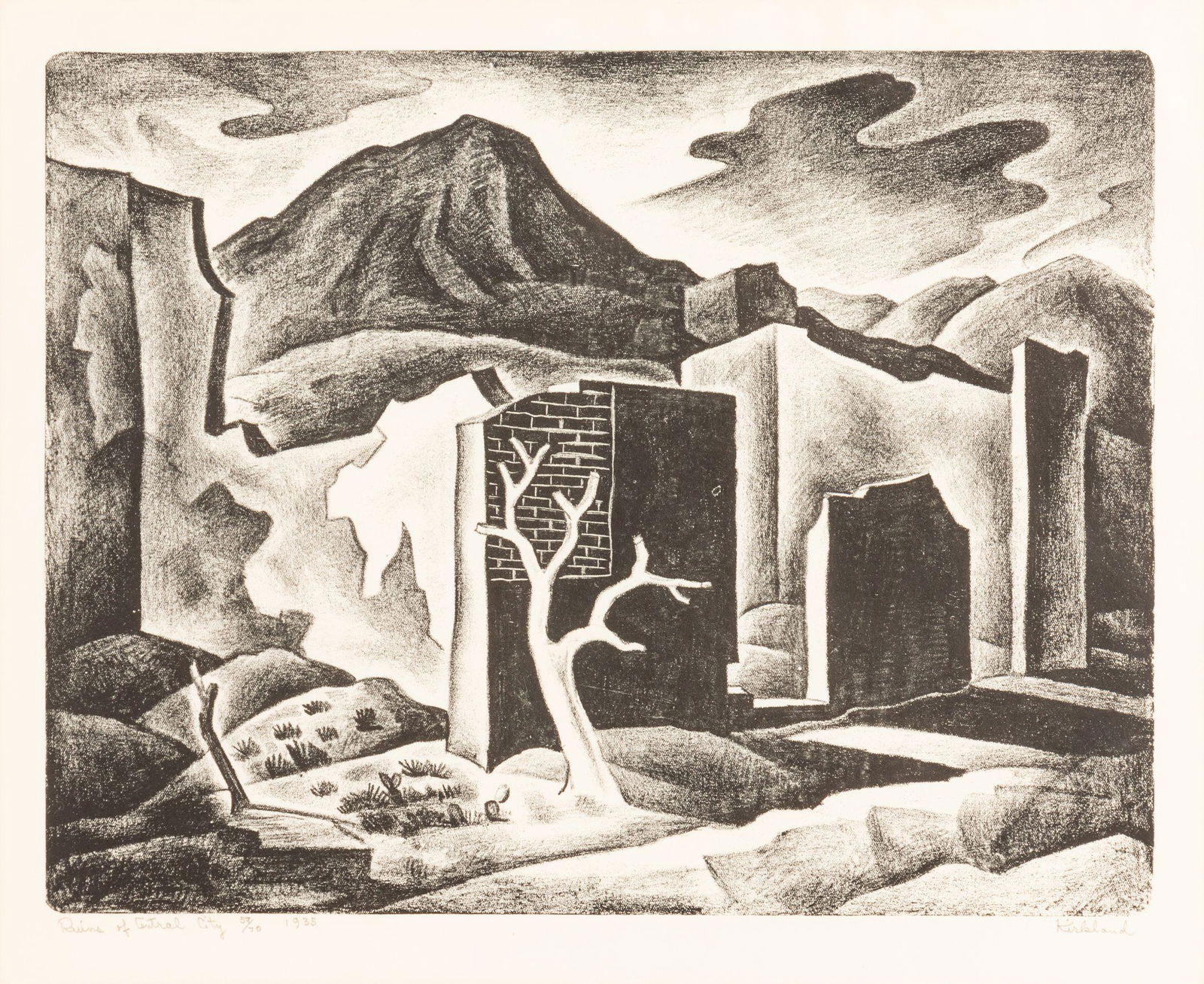 Vance Kirkland (American, 1904-1981) Ruins of Central (1 of 6)