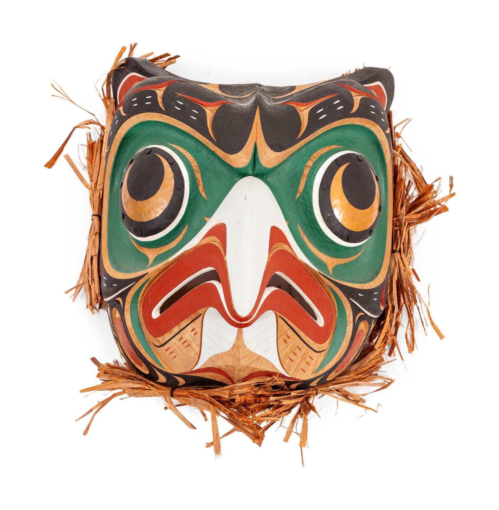 Tom Hunt (Kwakwaka'wakw, b. 1964) Mask, Owl, 1991 (1 of 3)