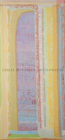 Robert Natkin, (American, 1930-2010), Unfurling th: Robert Natkin (American, 1930-2010) Unfurling the Rose of Vision oil on canvas 69 1/8 x 32 7/8 inches.