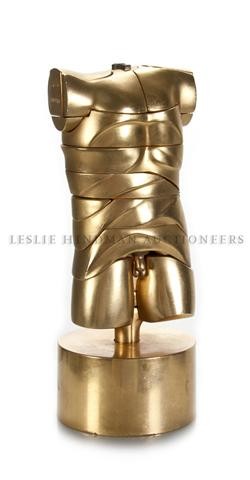 Miguel Berrocal, (Spanish 1933-2006), Male Torso: Miguel Berrocal (Spanish 1933-2006) Male Torso bronze Height 7 inches.