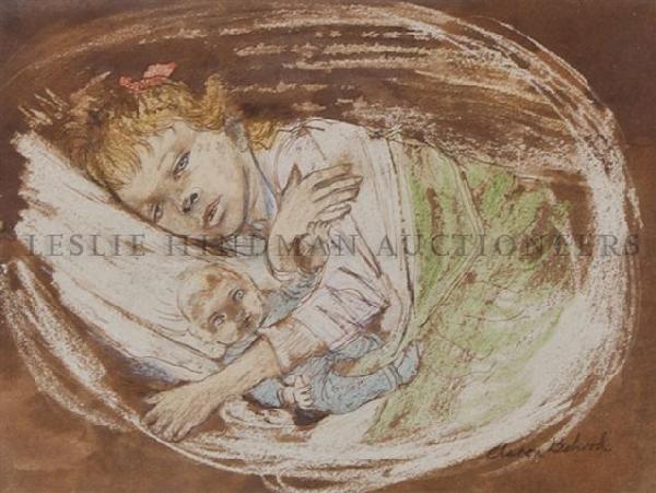 Aaron Bohrod, (American, 1907-1992), Georgi Bohrod: Aaron Bohrod (American, 1907-1992) Georgi Bohrod mixed media on paper signed (lower right) 8 x 10 1/2 inches.