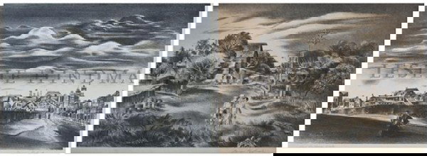 Aaron Bohrod, (American, 1907-1992), New Orleans V: Aaron Bohrod (American, 1907-1992) New Orleans Vista and Untitled (a pair of works) lithographs each signed (lower right) 17 x 20 3/16 and 9 3/4 x 13 inches.