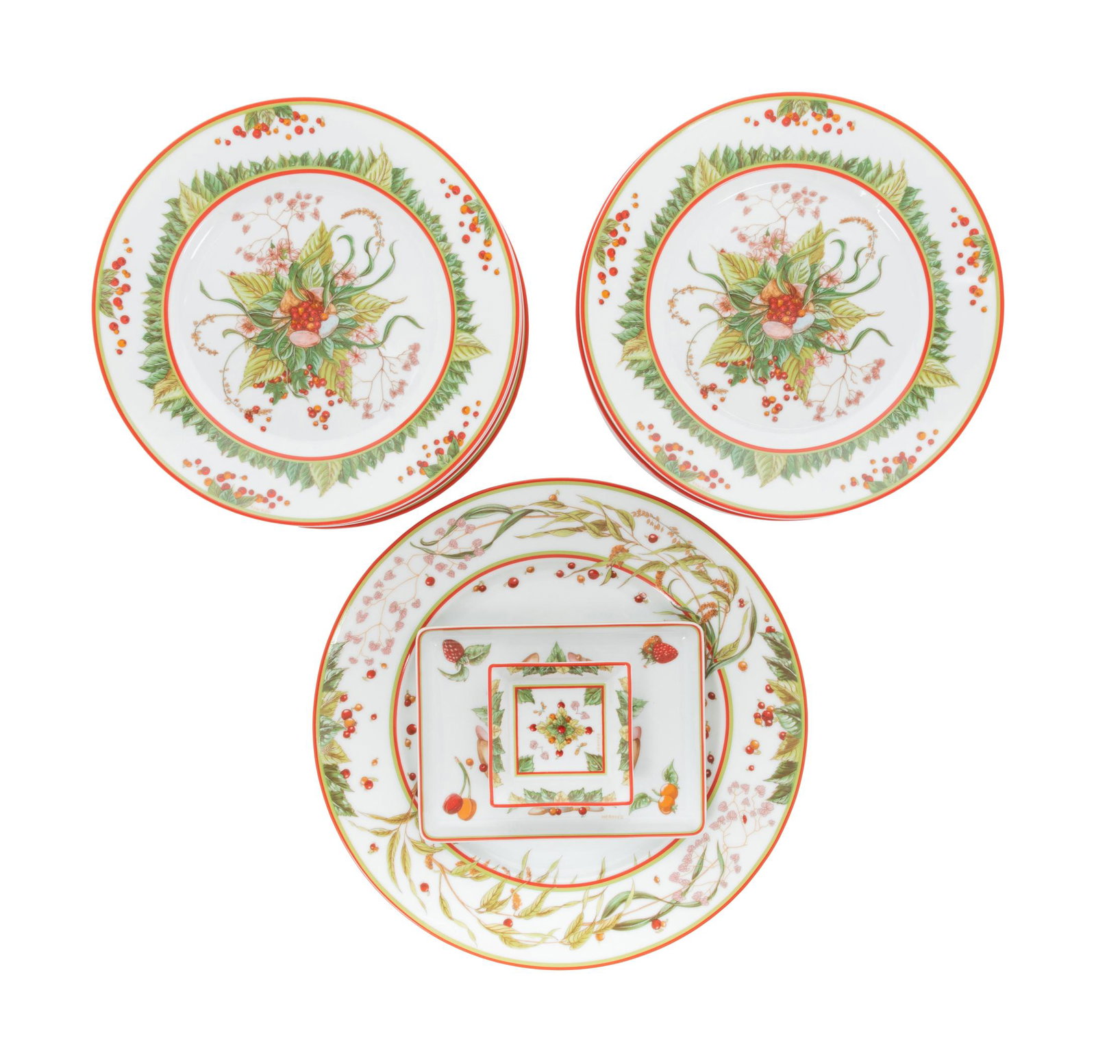 A Group of Hermes Le Jardin de Pythagore Porcelain (1 of 4)