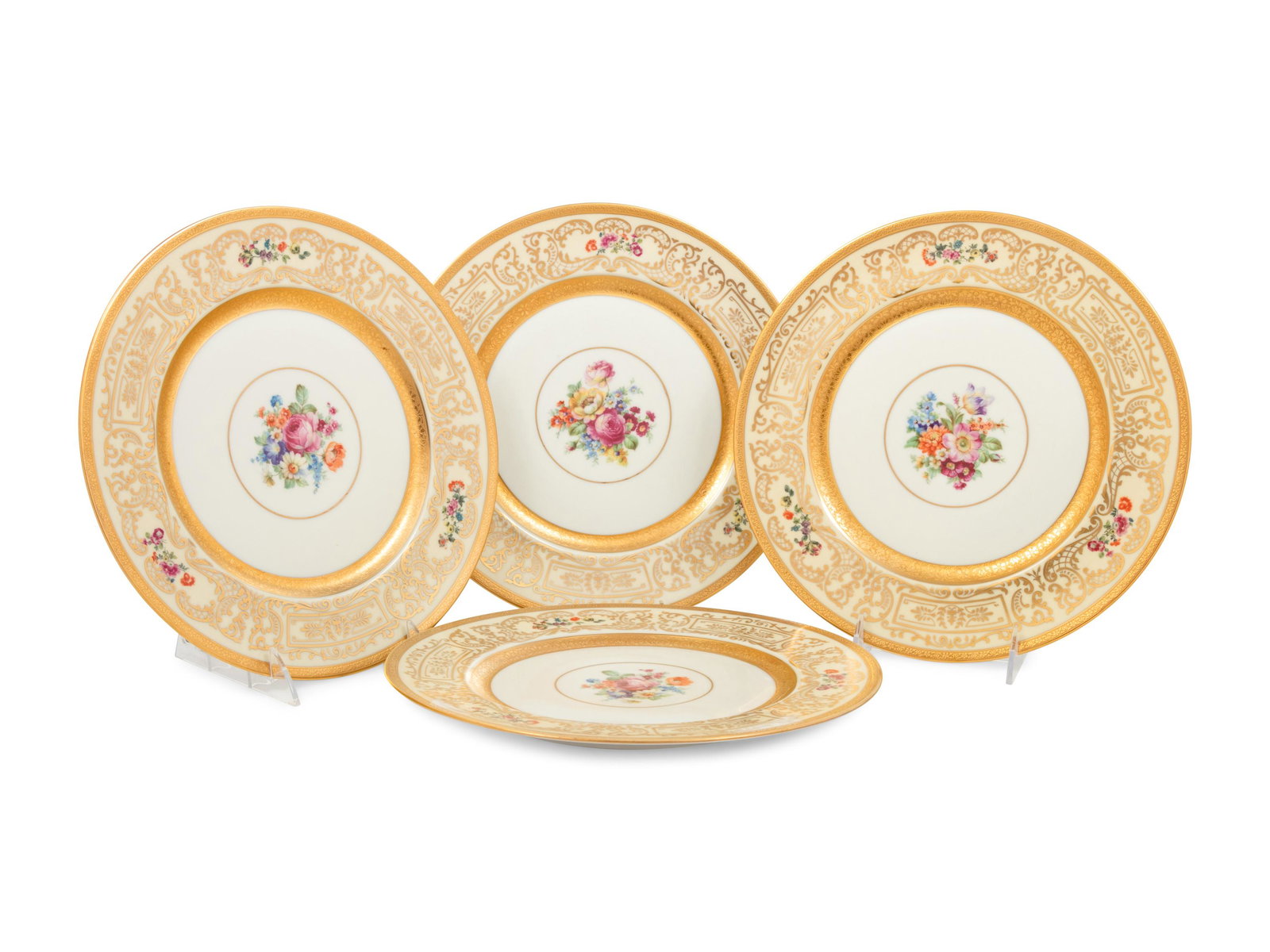 A Set of Eight Bavarian Parcel Gilt Porcelain Dinner (1 of 2)