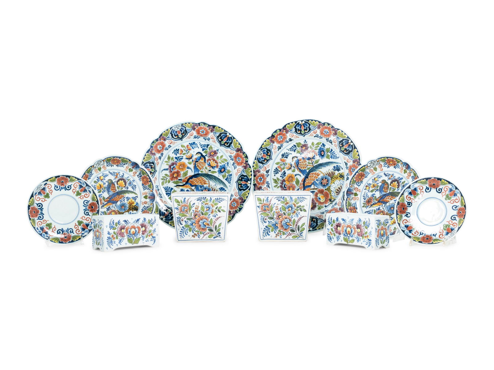 A Delft Polychrome Decorated Earthenware Dinner Service (1 of 4)