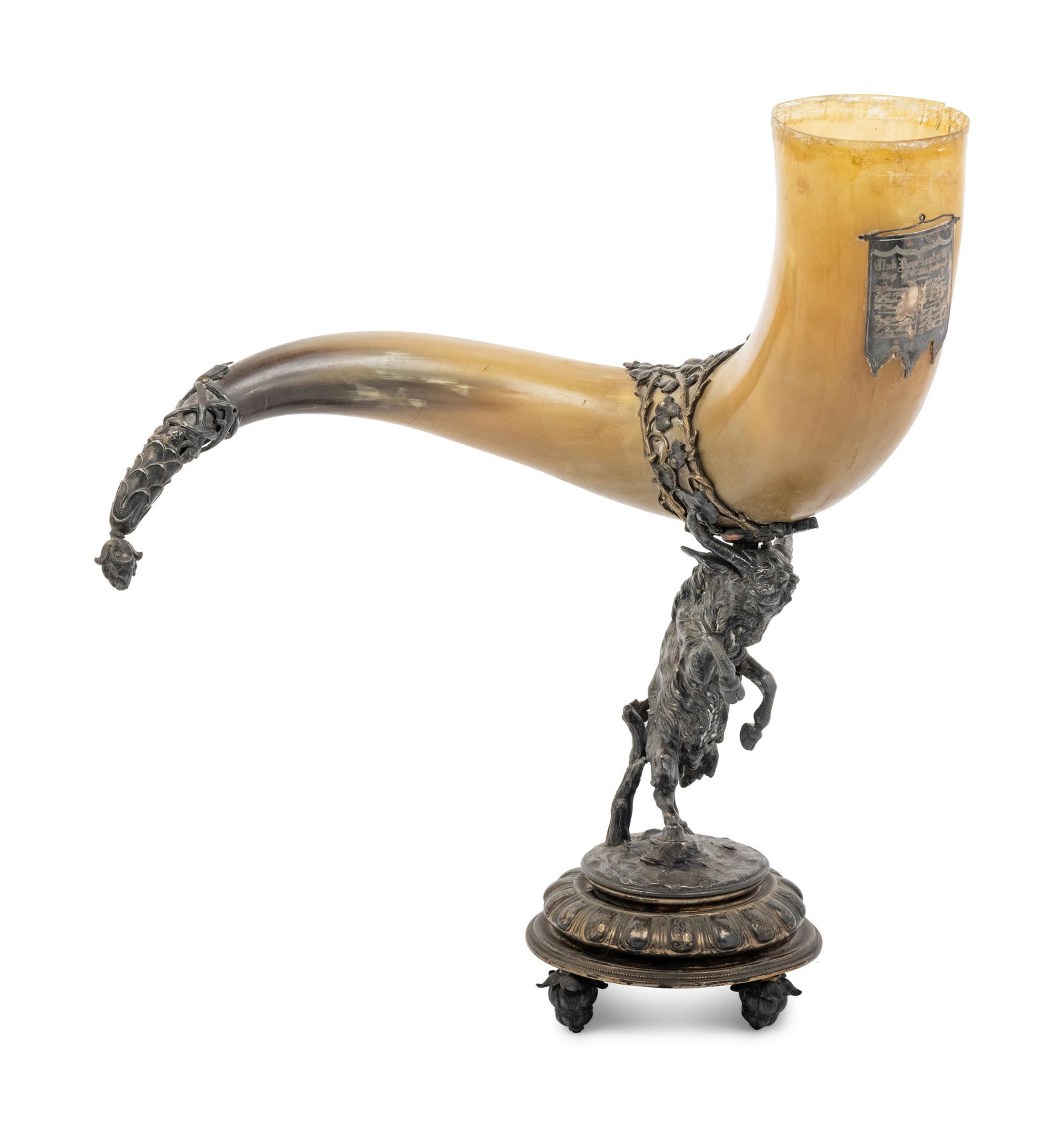 A Silver-Plate Mounted Toasting Horn (1 of 4)