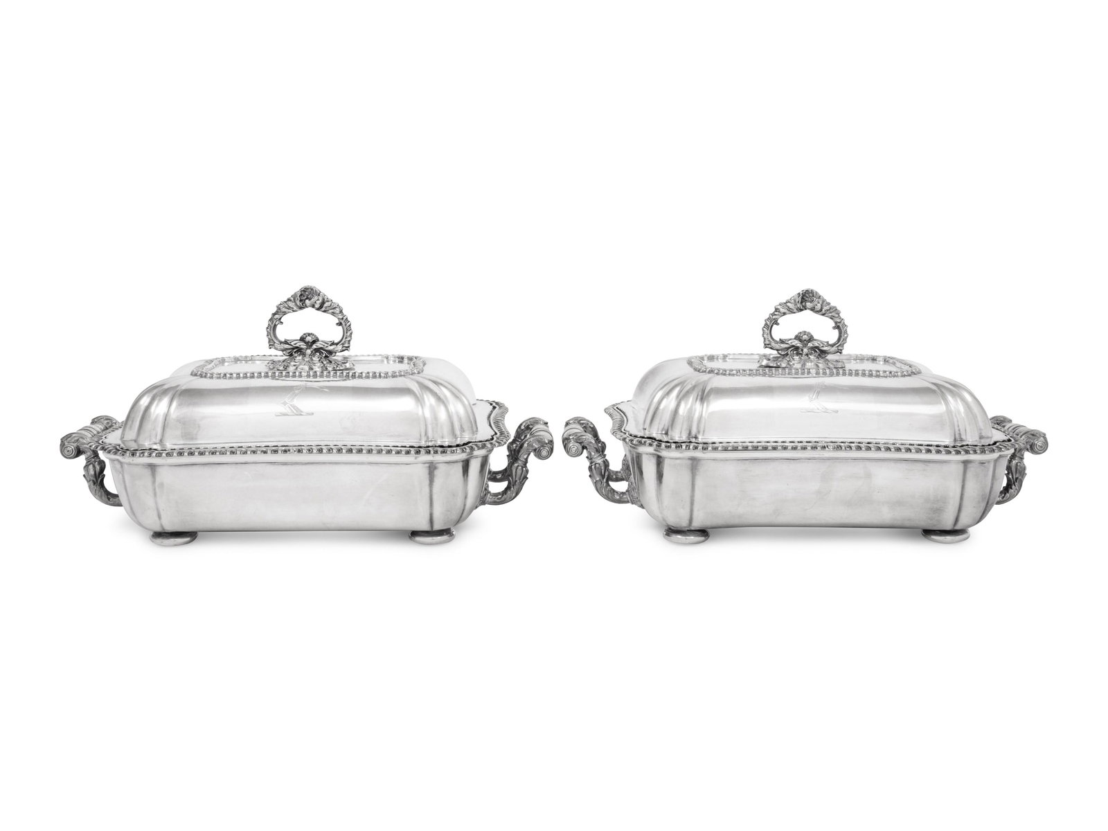Two English Silver-Plate Covered Entree Dishes (1 of 5)