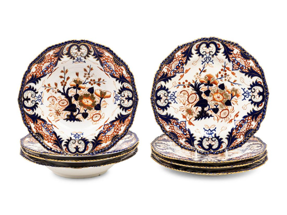 A Set of Derby Porcelain Plates (1 of 5)