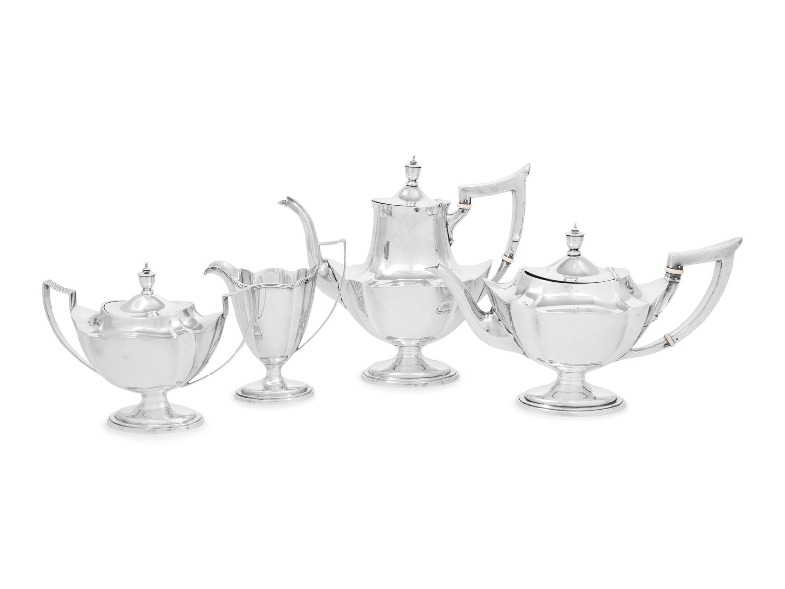 An American Silver Four-Piece Tea and Coffee Service (1 of 4)