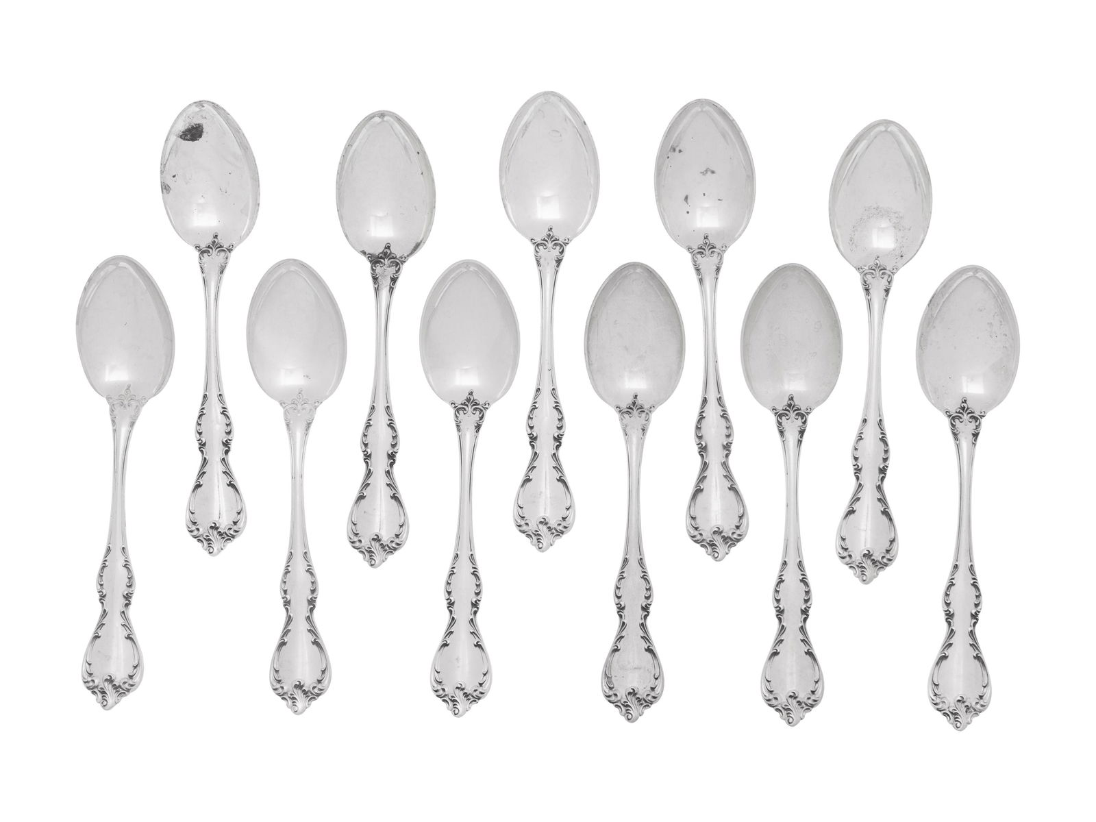 A Set of Eleven American Silver Teaspoons (1 of 3)