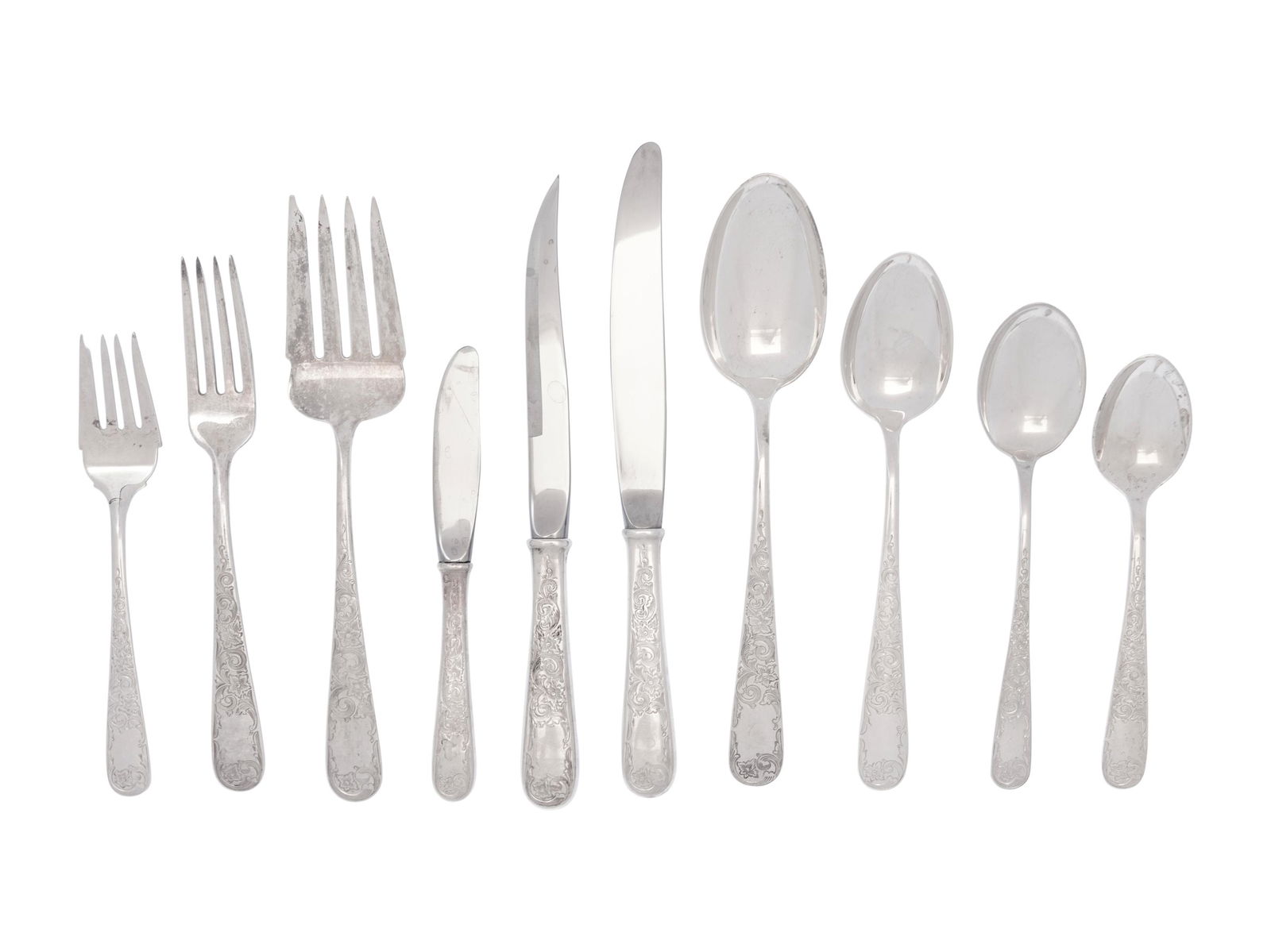 An American Silver Flatware Service   (1 of 3)