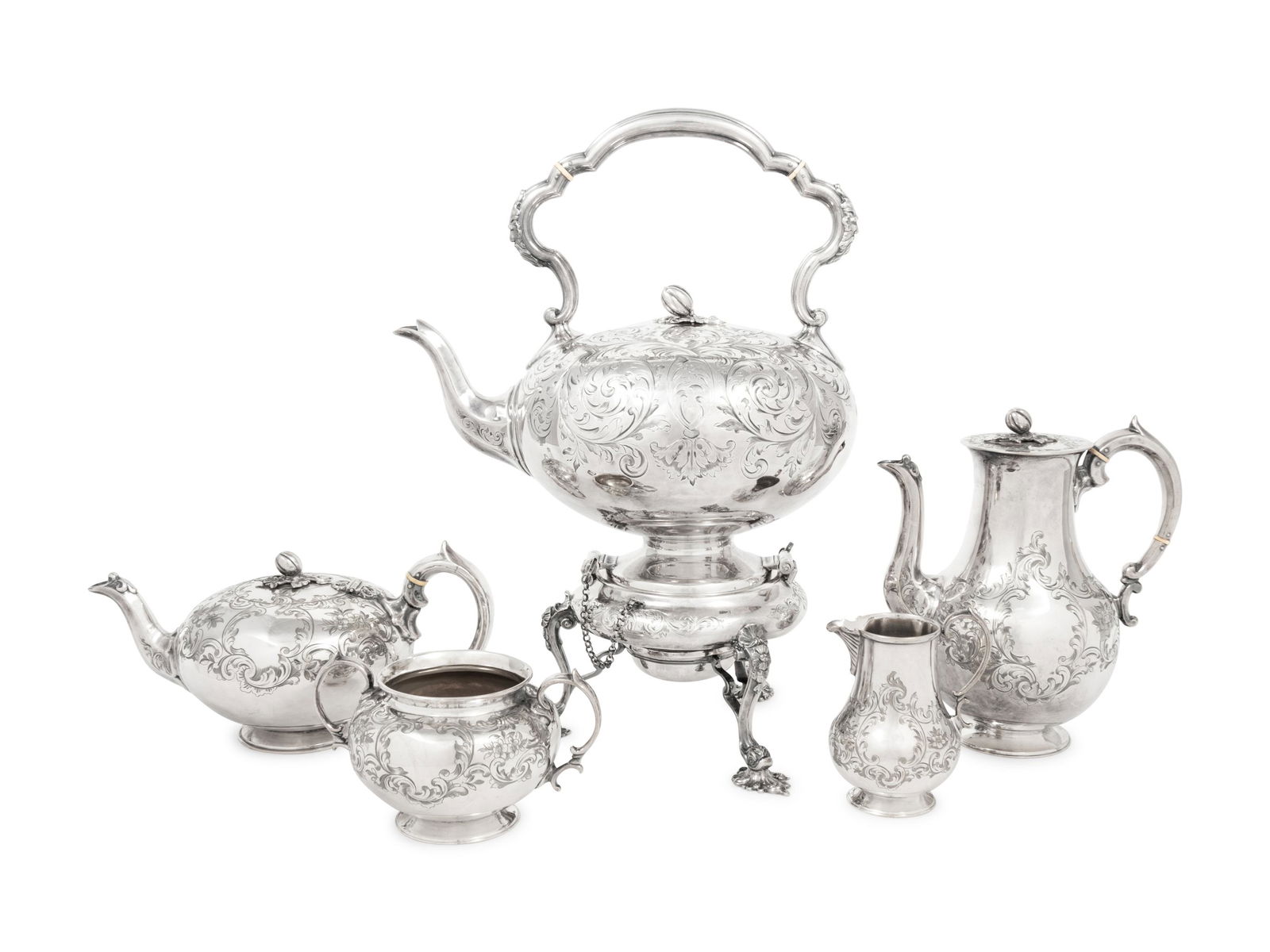 An American Silver-Plate Four-Piece Tea and Coffee (1 of 4)