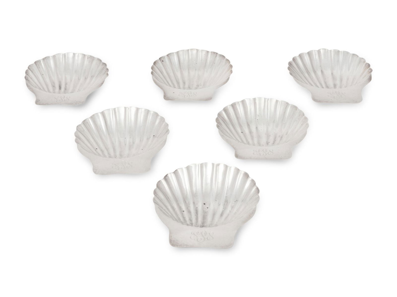 Six Mexican Silver Shell-Shaped Dishes (1 of 5)
