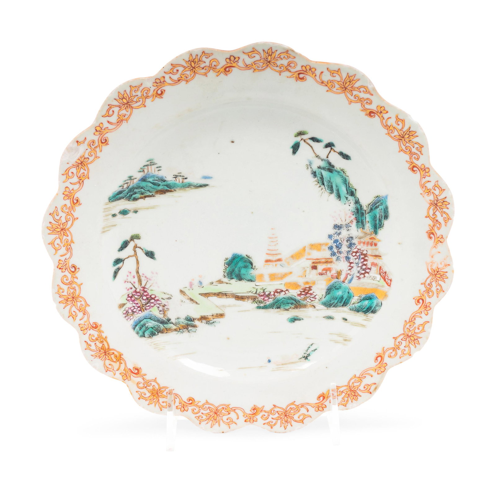 A Chinese Export Parcel Gilt Famille Rose Porcelain (1 of 3)