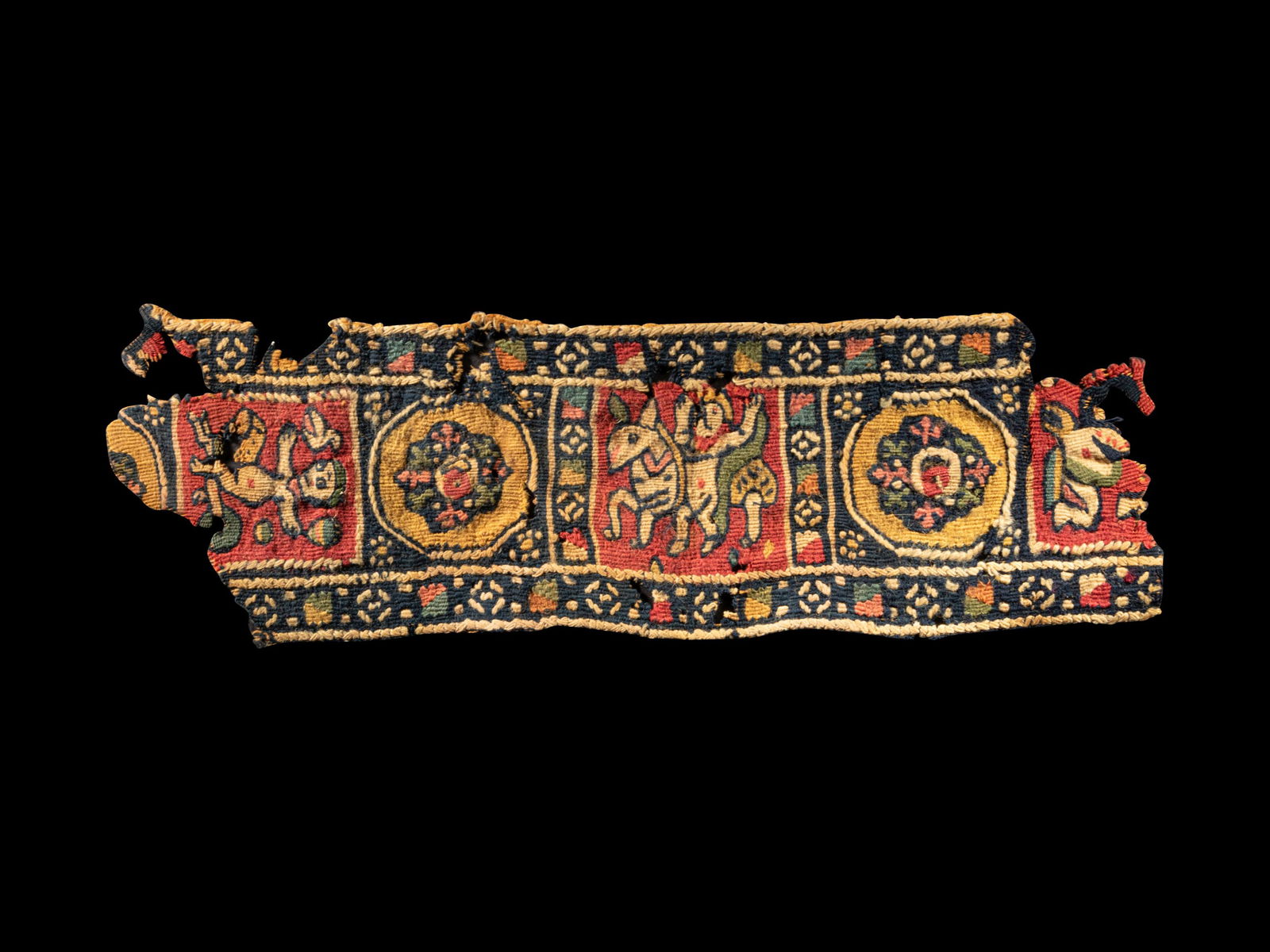 A Coptic Textile Fragment Width 10 inches (26 cm). (1 of 4)