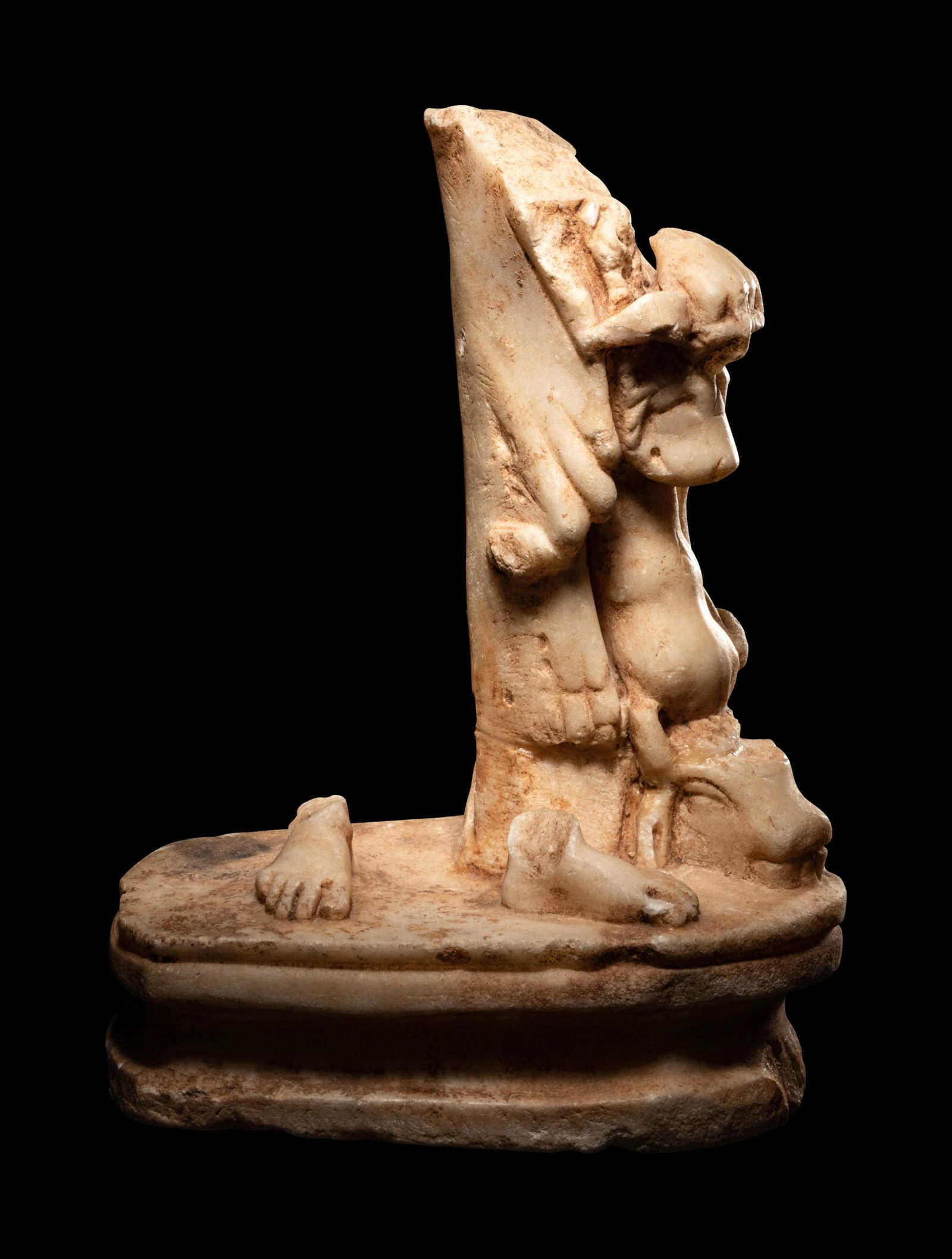 A Roman Marble Sculpture Base from a Statue of Hercules (1 of 5)