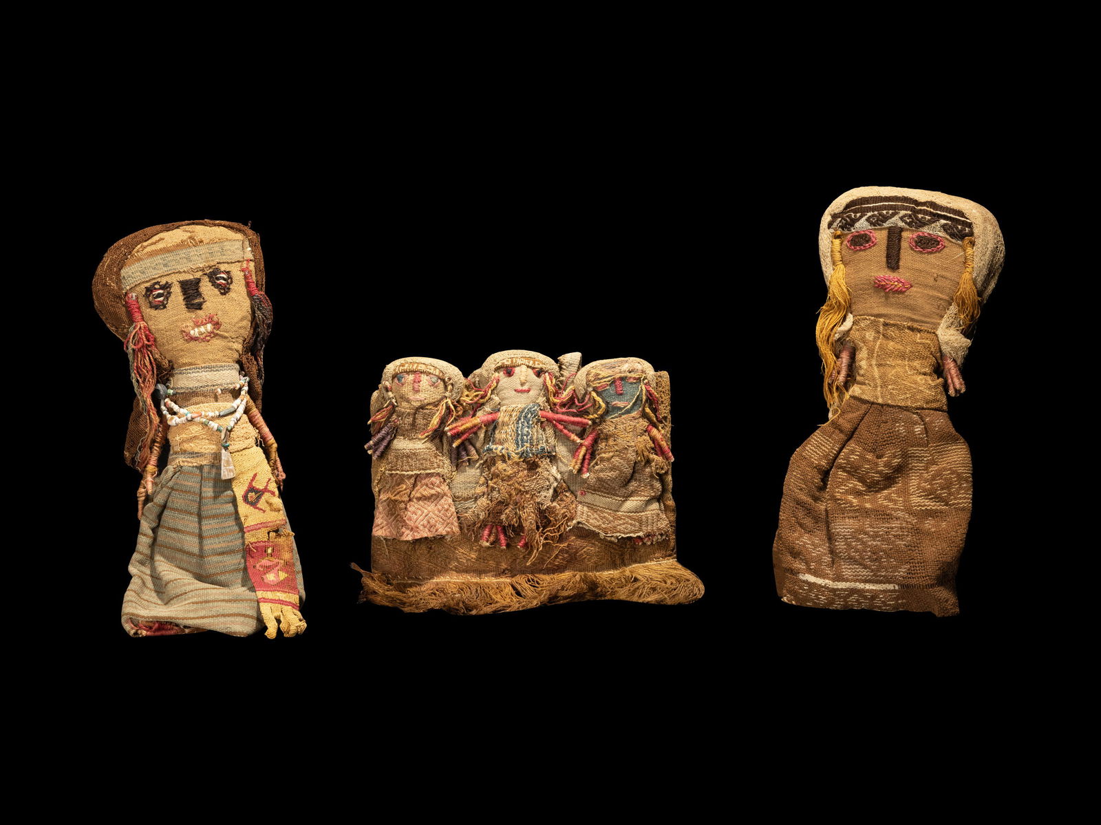 Three Chimu Dolls Tallest: 11 inches (28 cm). (1 of 2)