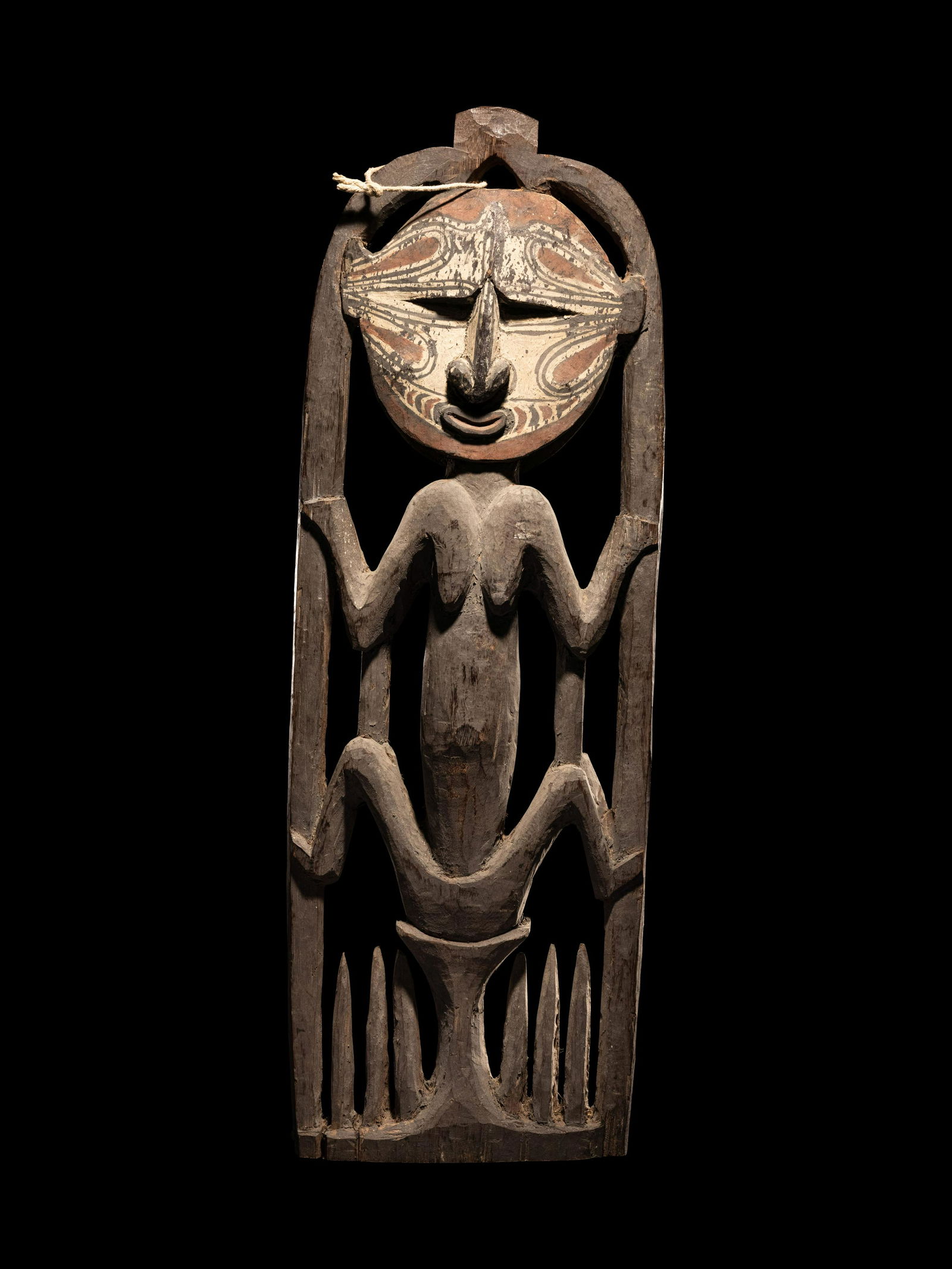 An Iatmul Wood Skull Rack Height 33 inches (84 cm). (1 of 4)