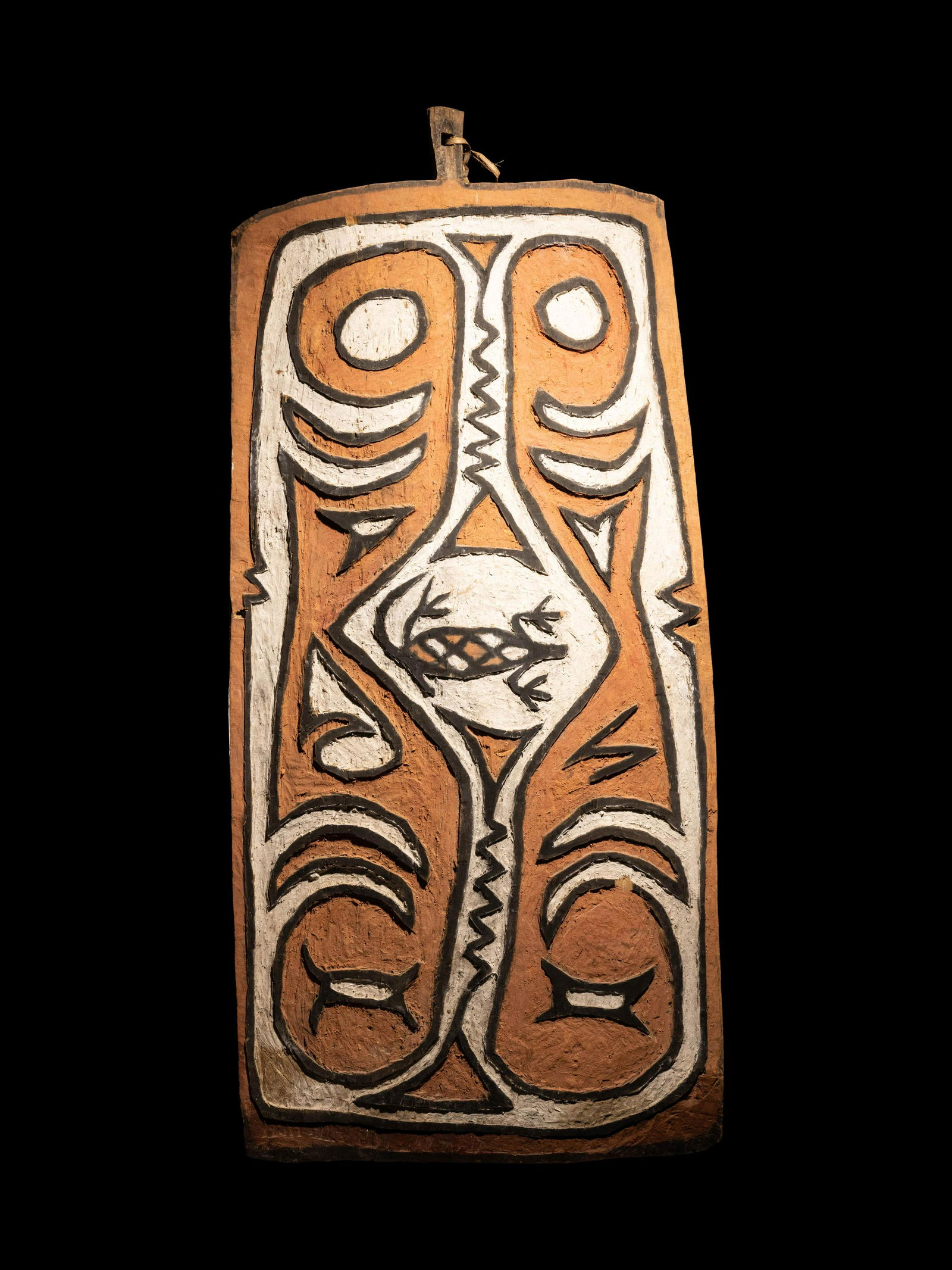 An Oceanic Wood Ancestral Shield Height 56 3/4 inches (1 of 4)