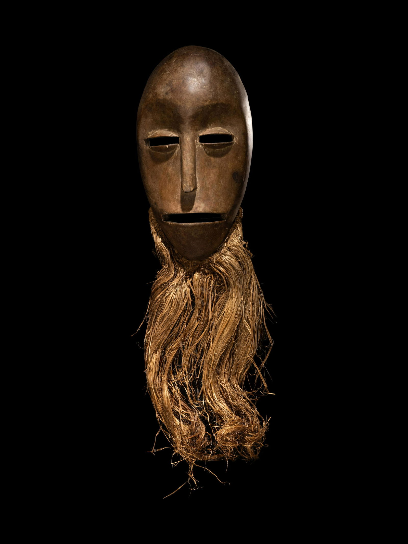An African Wood Dance Mask With Beard Height 24 inches (1 of 3)