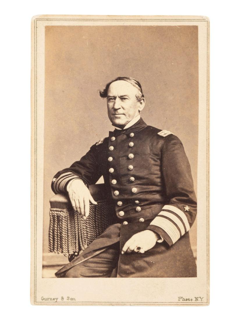 [CIVIL WAR]. FARRAGUT, David G. (1801-1870). CDV (1 of 2)