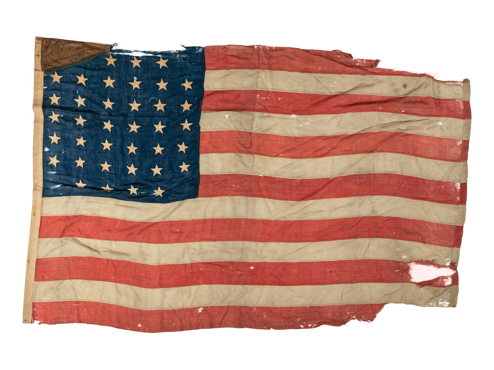 [CIVIL WAR]. 37-star American flag with provenance from (1 of 2)