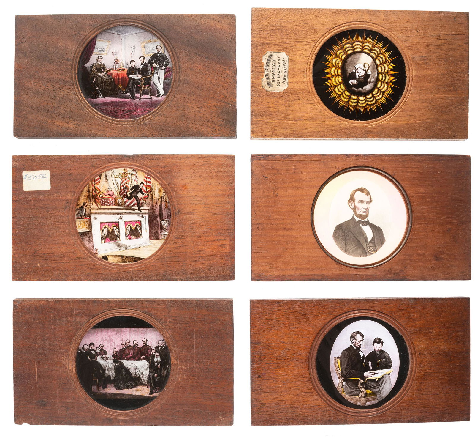 [LINCOLNIANA - MAGIC LANTERN SLIDES]. A collection of (1 of 13)