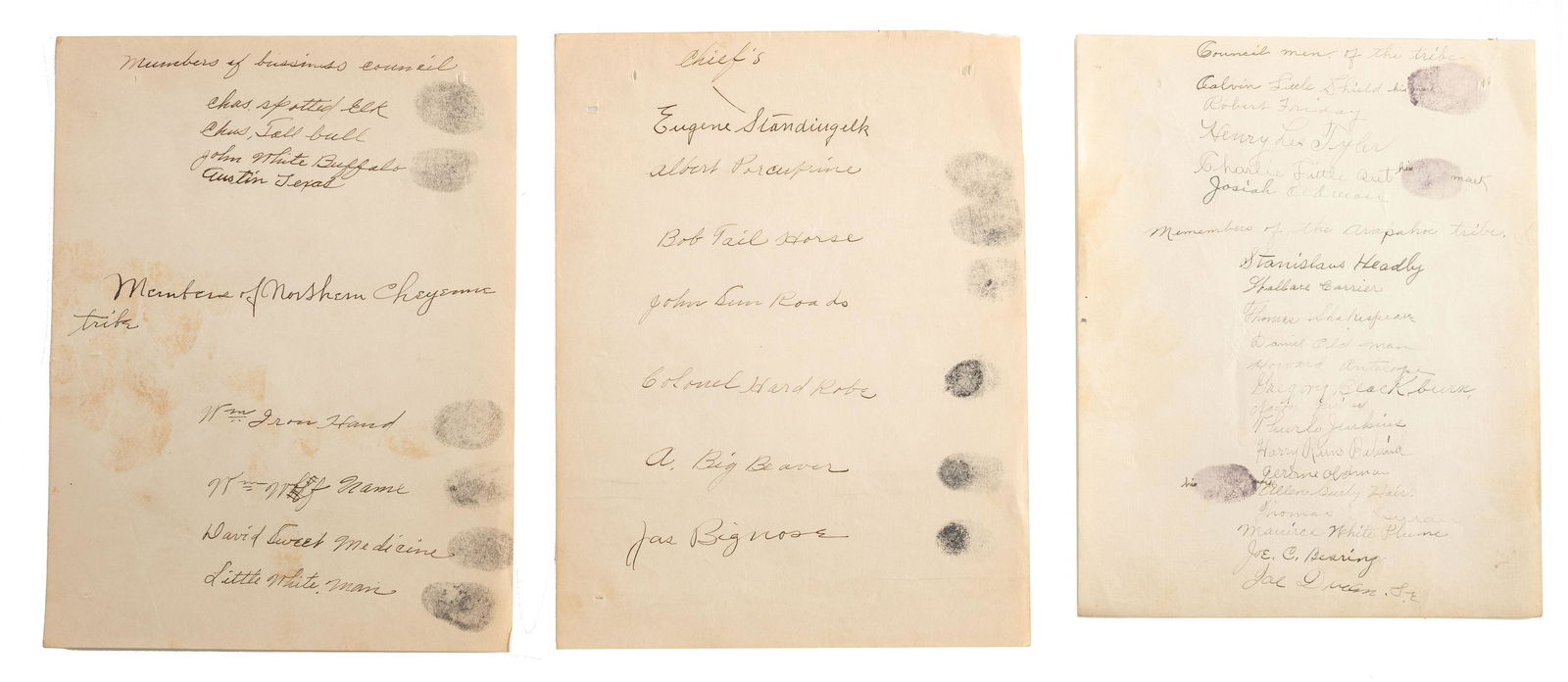 [NATIVE AMERICANS]. Archive of documents related to (1 of 8)