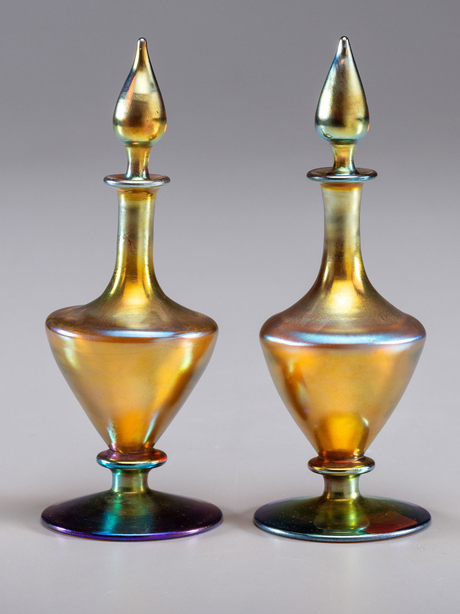 Steuben American, Early 20th Century Pair of Perfume (1 of 5)