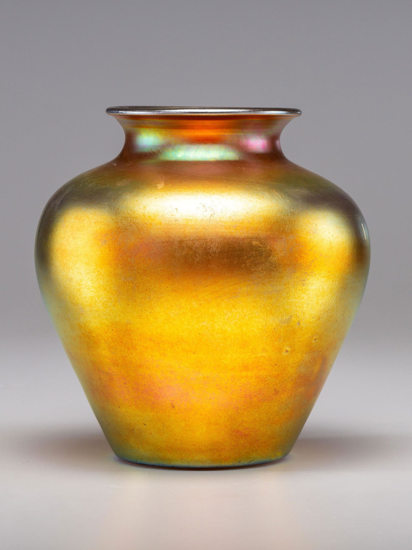 Steuben American, Early 20th Century Vase: Steuben American, Early 20th Century Vase Aurene glass marked 'Aurene / 2683' to underside H 10 inches.