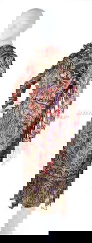 A Bill Blass Silk Chiffon and Lurex Cocktail Dress,: A Bill Blass Silk Chiffon and Lurex Cocktail Dress, with a sash tie at neckline. Labeled: Bill Blass. Property of a Lady New York City, New York