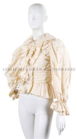 A Group of Garments,: A Group of Garments, four items total, comprised of an Ungaro blouse, two Bill Blass evening tops and an Oscar de la Renta day suit. Property of a Lady New York City, New York