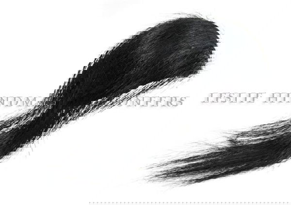 A Bes-Ben Black Horsehair Hat,: A Bes-Ben Black Horsehair Hat, with an exaggerated side sweep. Labeled: Bes-Ben.