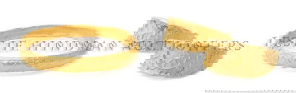 A Robert Lee Morris for Donna Karan Goldtone Suite: A Robert Lee Morris for Donna Karan Goldtone Suite, comprised of a bangle and matching earclips. Stamped: DK Co.