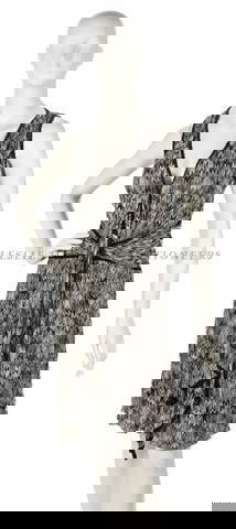 A Missoni Black and White Knit Dress,: A Missoni Black and White Knit Dress, with a plunging neckline, sash at waist. Labeled: Missoni. Property from the Estate of Eunice Johnson, Chicago, Illinois