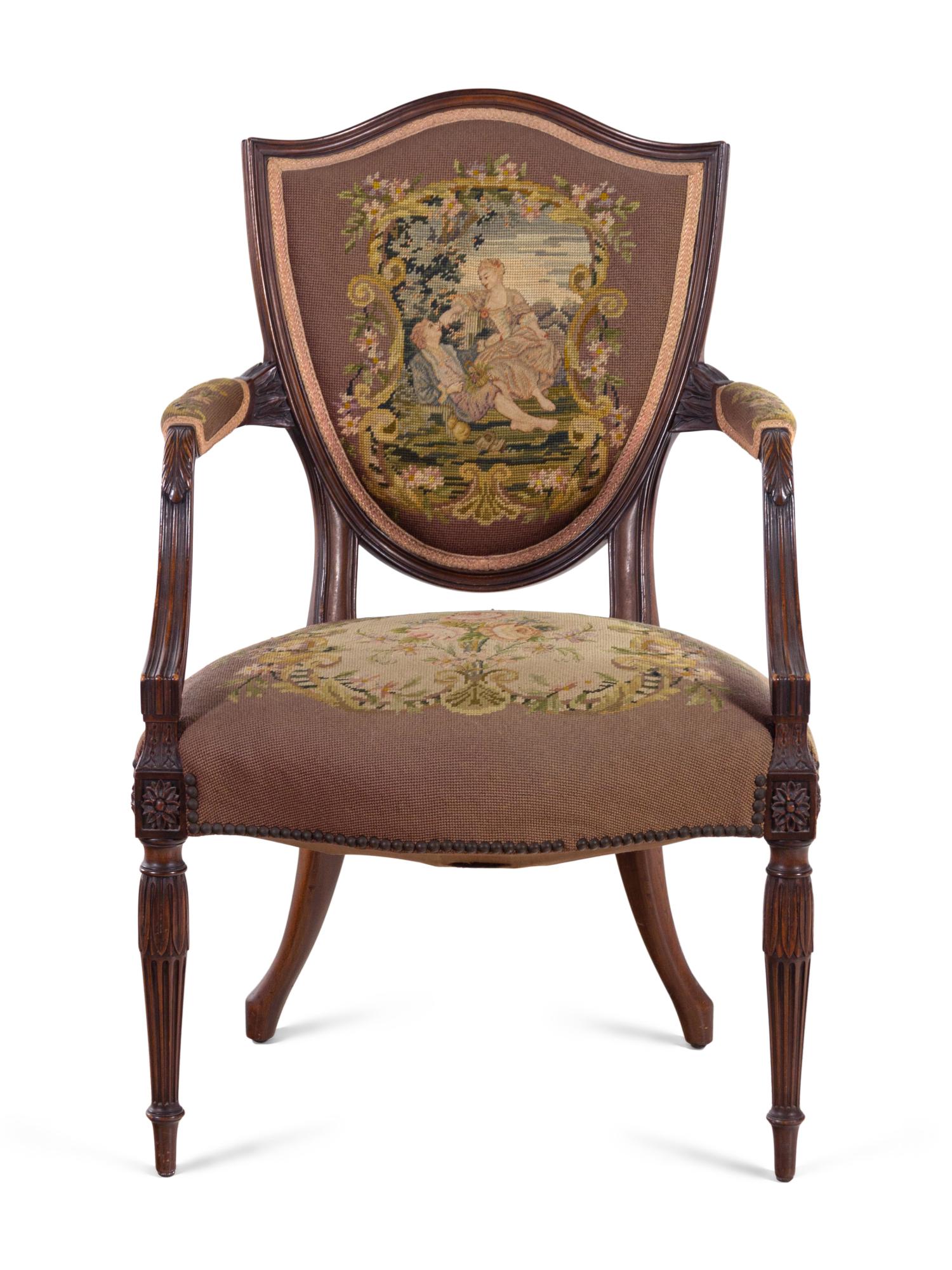 A Louis XVI Style Fauteuil with Needlepoint Upholstery (1 of 3)