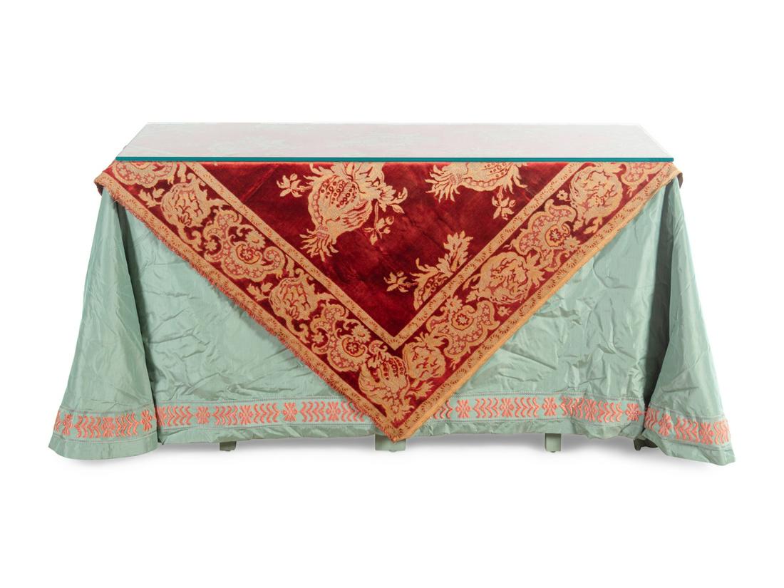 A Custom Glass-Top Console Table with an Italian (1 of 2)