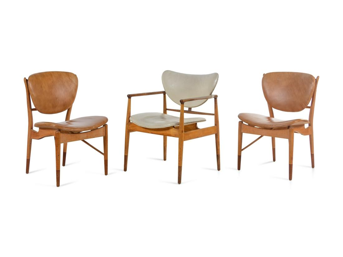 A Pair of Model 51 Side Chairs with a Model 48 Armchair (1 of 2)