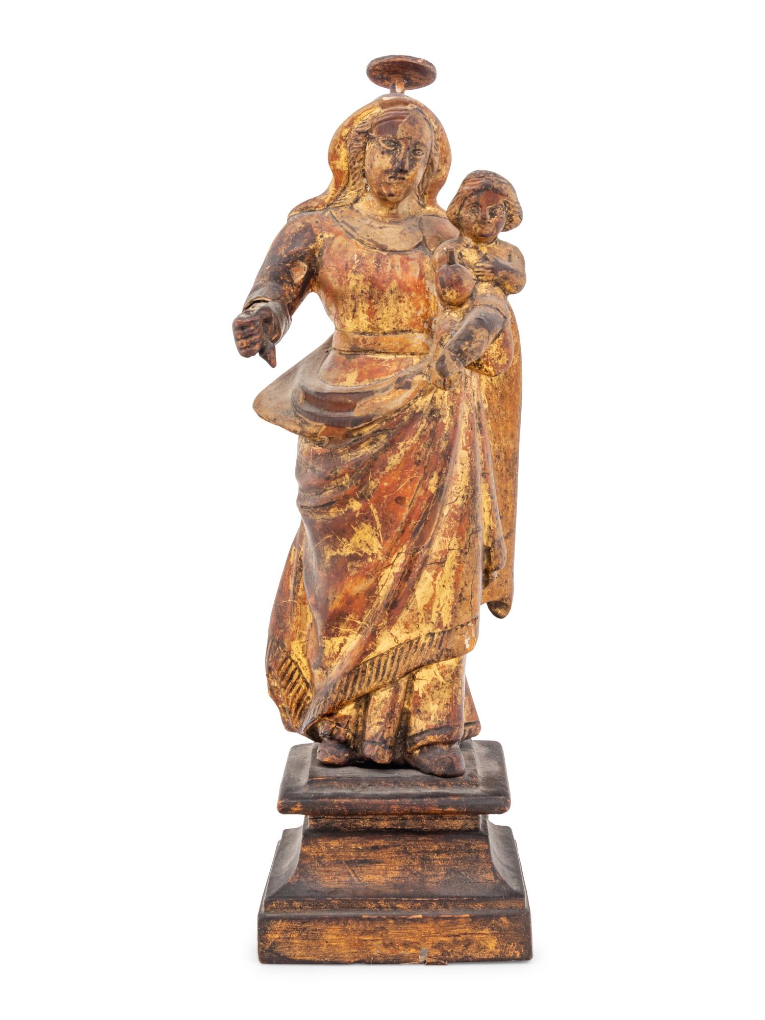 A Continental Carved and Gilt Decorated Santo Figure (1 of 4)