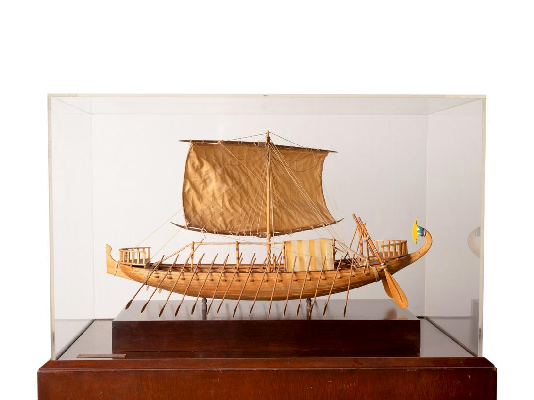 A Cased Model of Queen Hatshepsut Ship (1 of 3)