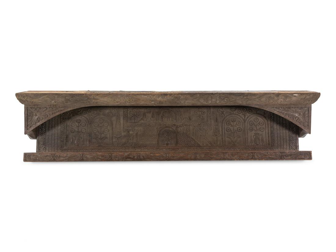 An English Carved Oak Hanging Rack in the William and (1 of 3)