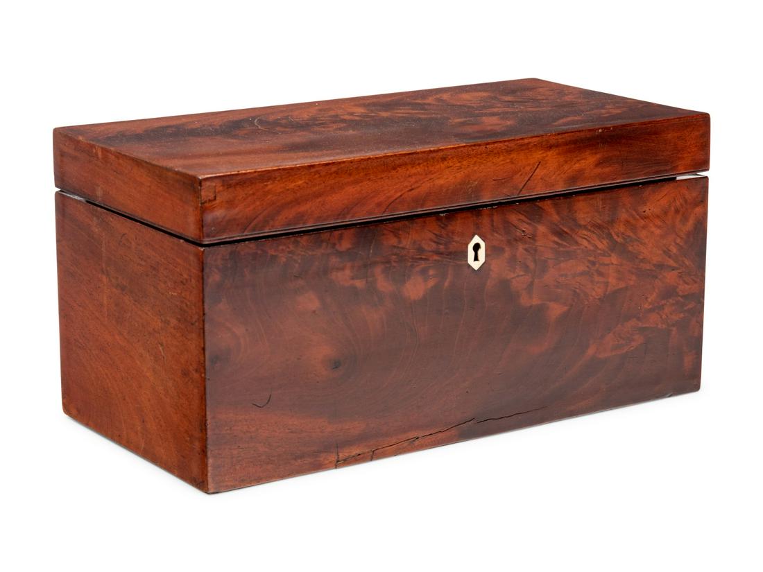 A George III Mahogany Tea Caddy (1 of 4)