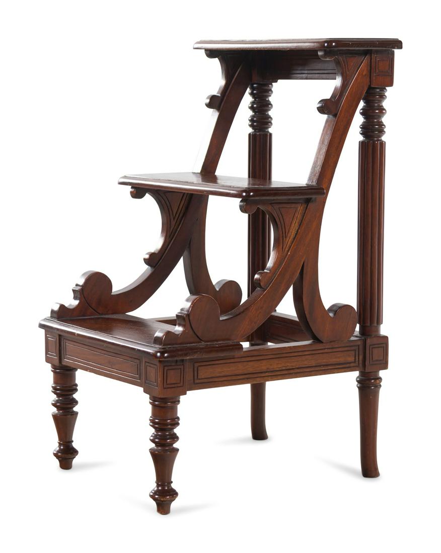 A Set of William IV Style Mahogany Library Steps (1 of 2)