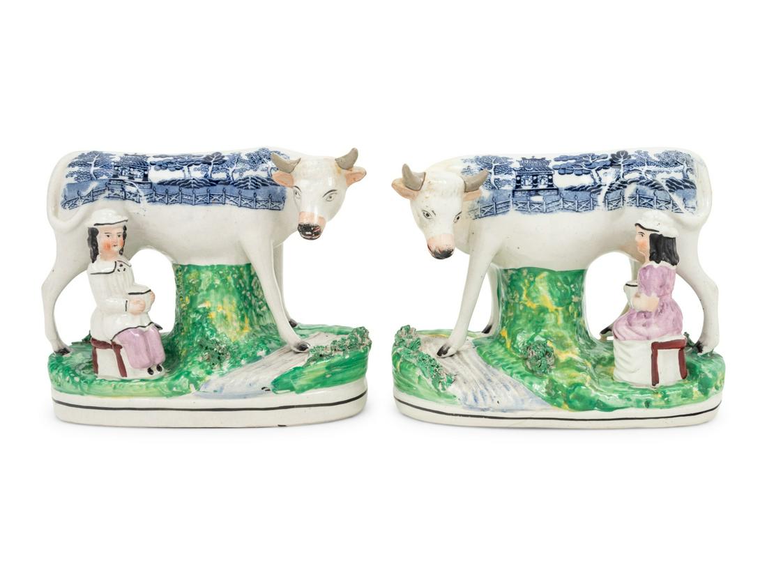 A Pair of Staffordshire Figural Groups (1 of 3)