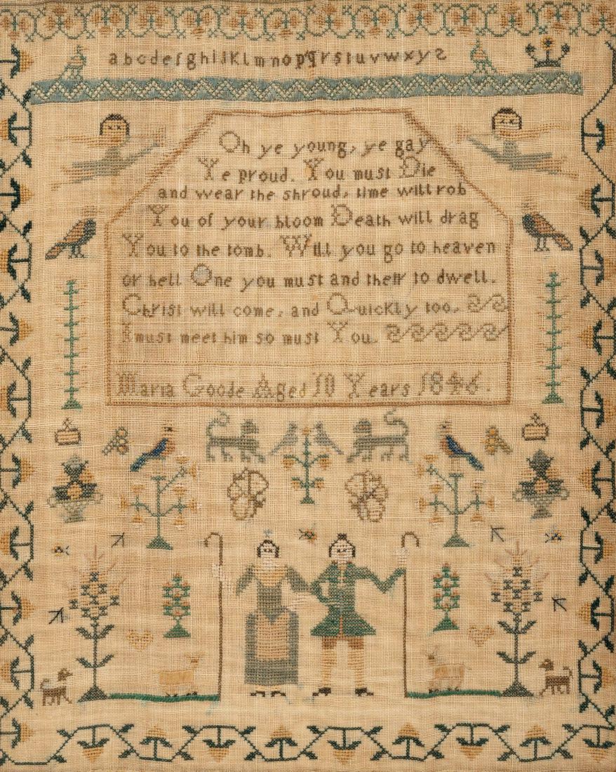 An English Needlework Schoolgirl's Sampler (1 of 3)