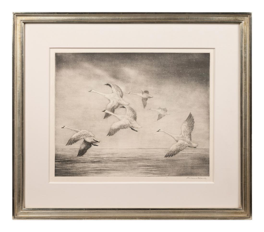 A Group of Three Dry-Point Etchings by Roland Clark (1 of 12)