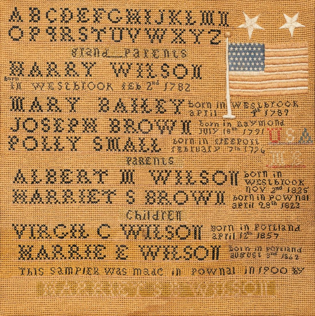 An American Needlework Embroidered Wilson Family Album (1 of 3)