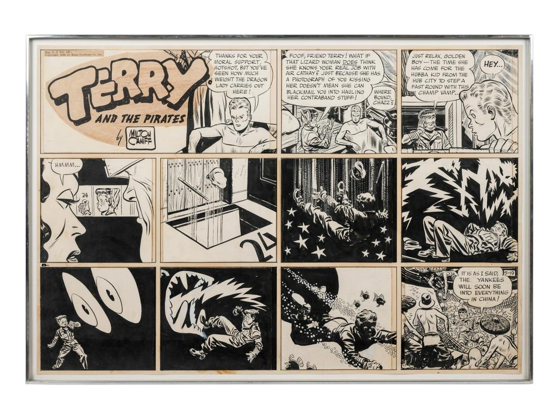 An Eleven-Panel Comic Strip by Milton Caniff (American, (1 of 3)
